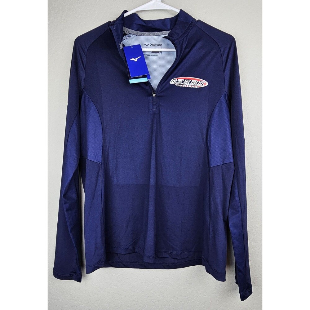 NWT Mizuno Performance Women's Medium Ozark Juniors 1/4 Zip Navy Blue Jacket
